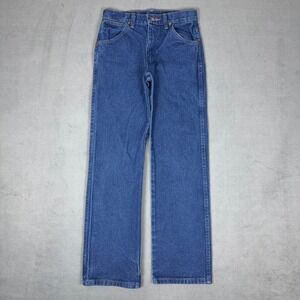 Wrangler Cowboy Cut Jeans Boys 12 Regular Original Fit Western Rodeo Denim Blue